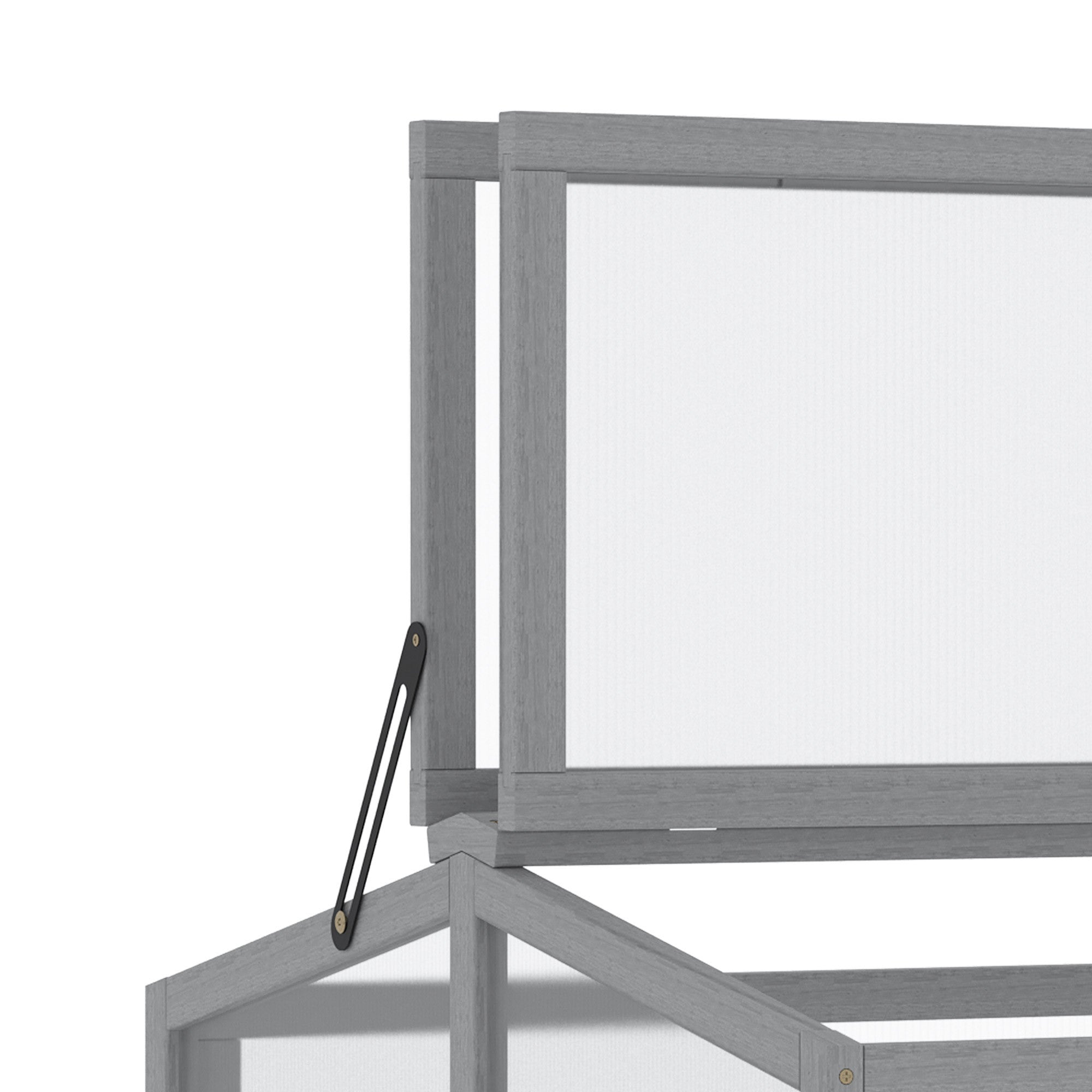 Pieni Kasvihuone / Istutuslaatikko Mänty 90 x 80 x 58 cm Harmaa