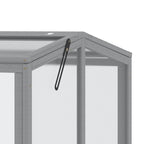 Pieni Kasvihuone / Istutuslaatikko Mänty 90 x 80 x 58 cm Harmaa