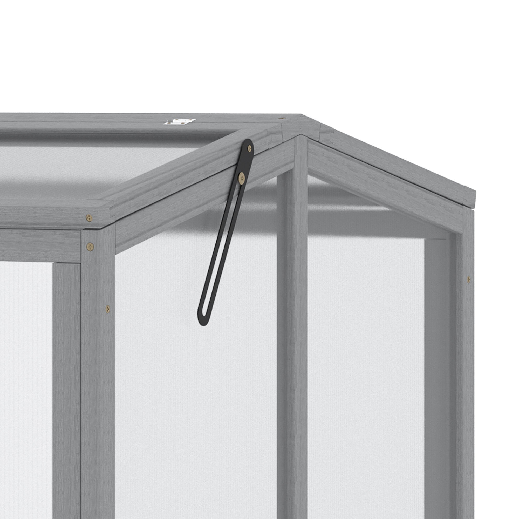 Pieni Kasvihuone / Istutuslaatikko Mänty 90 x 80 x 58 cm Harmaa