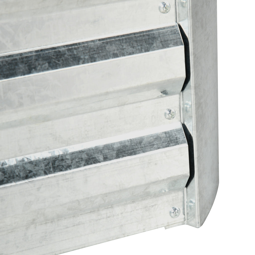 3-in-1 Istutuslaatikko / Minikasvihuone Säleiköllä 53 x 53 x 90 cm Galvanoitu Teräs Hopea