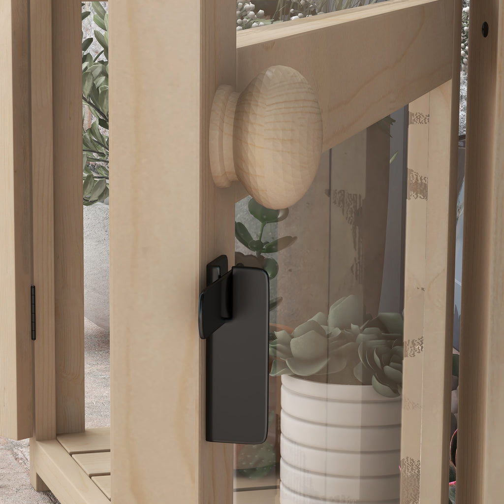 Istutuslaatikko / Minikasvihuone 103 x 61 x 103 cm Kuusipuusta Natural