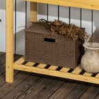 Istutuspöytä Altaalla Ja Hyllyillä Kuusipuusta 92 x 45 x 120 cm Ruskea