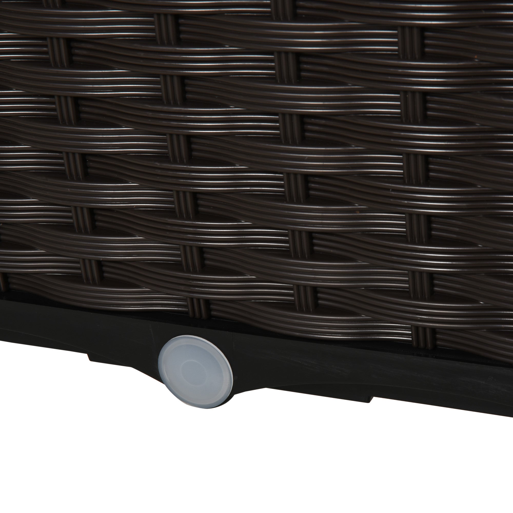 Korotettu Istutuslaatikko Polyrottinki 40 x 40 x 44 cm Tummanruskea