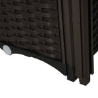 Korotetut Istutuslaatikot 2kpl Polyrottinki 40 x 40 x 44 cm Tummanruskea