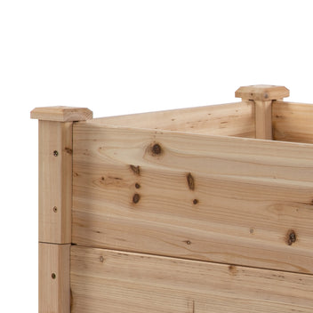 Planteringslåda 3-delad 124 x 124 x 56 cm Gran Natur
