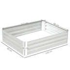 Istutuslaatikko 120 x 90 x 30 cm Galvanoitu Teräs Hopea