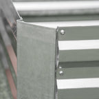 Istutuslaatikko 120 x 90 x 30 cm Galvanoitu Teräs Hopea