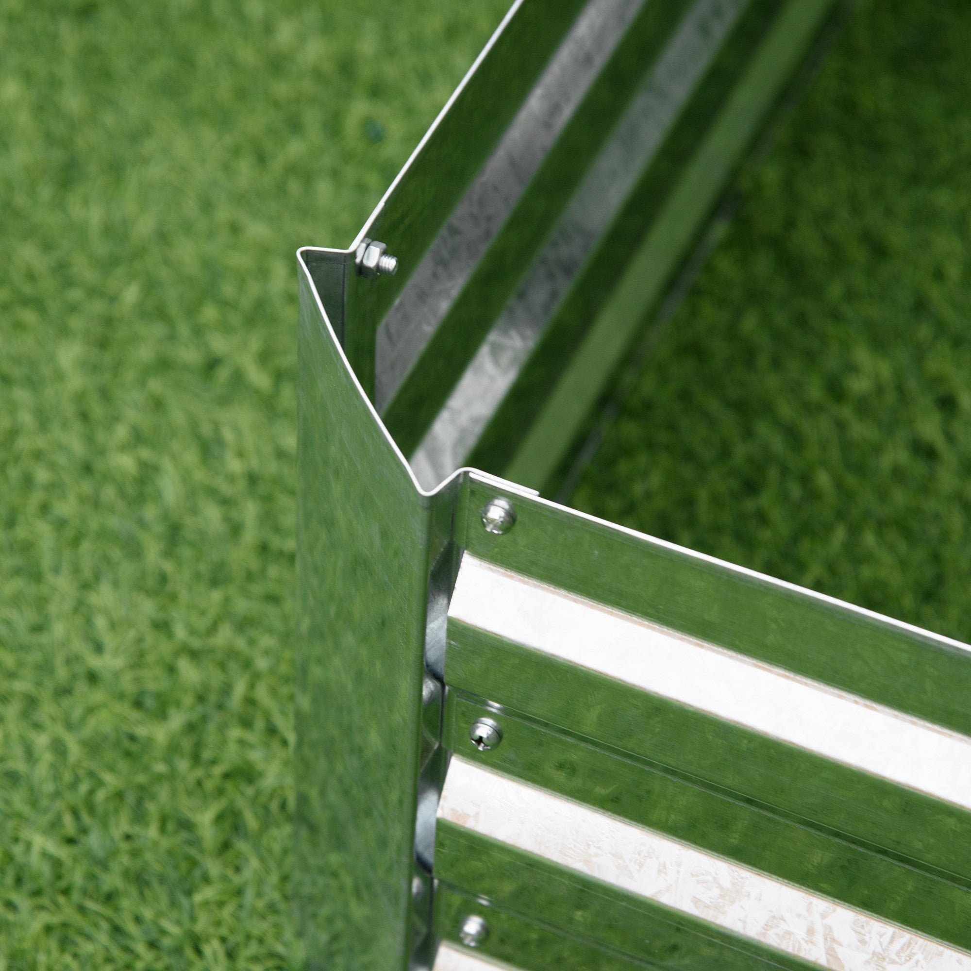 Istutuslaatikko 120 x 90 x 30 cm Galvanoitu Teräs Hopea