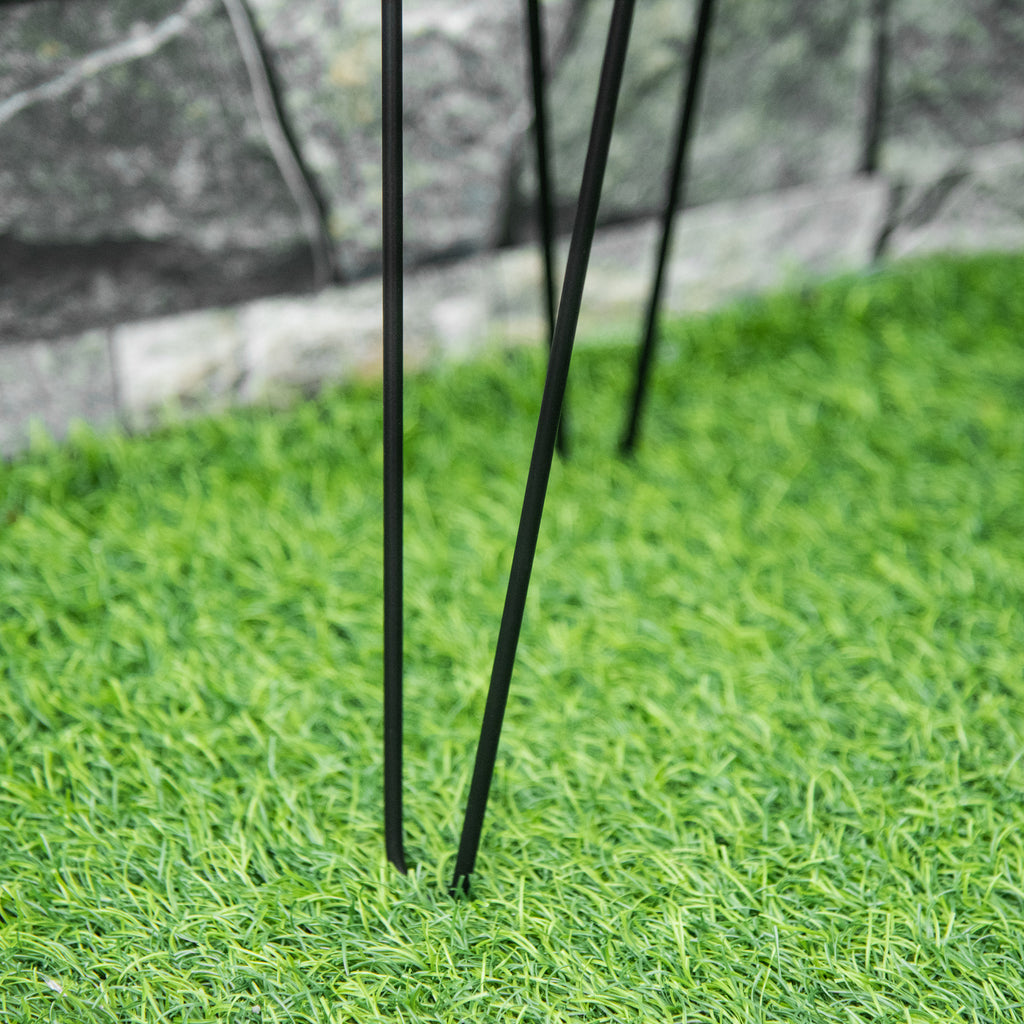 Kukkaruukkutelineet 3kpl Teräs Musta