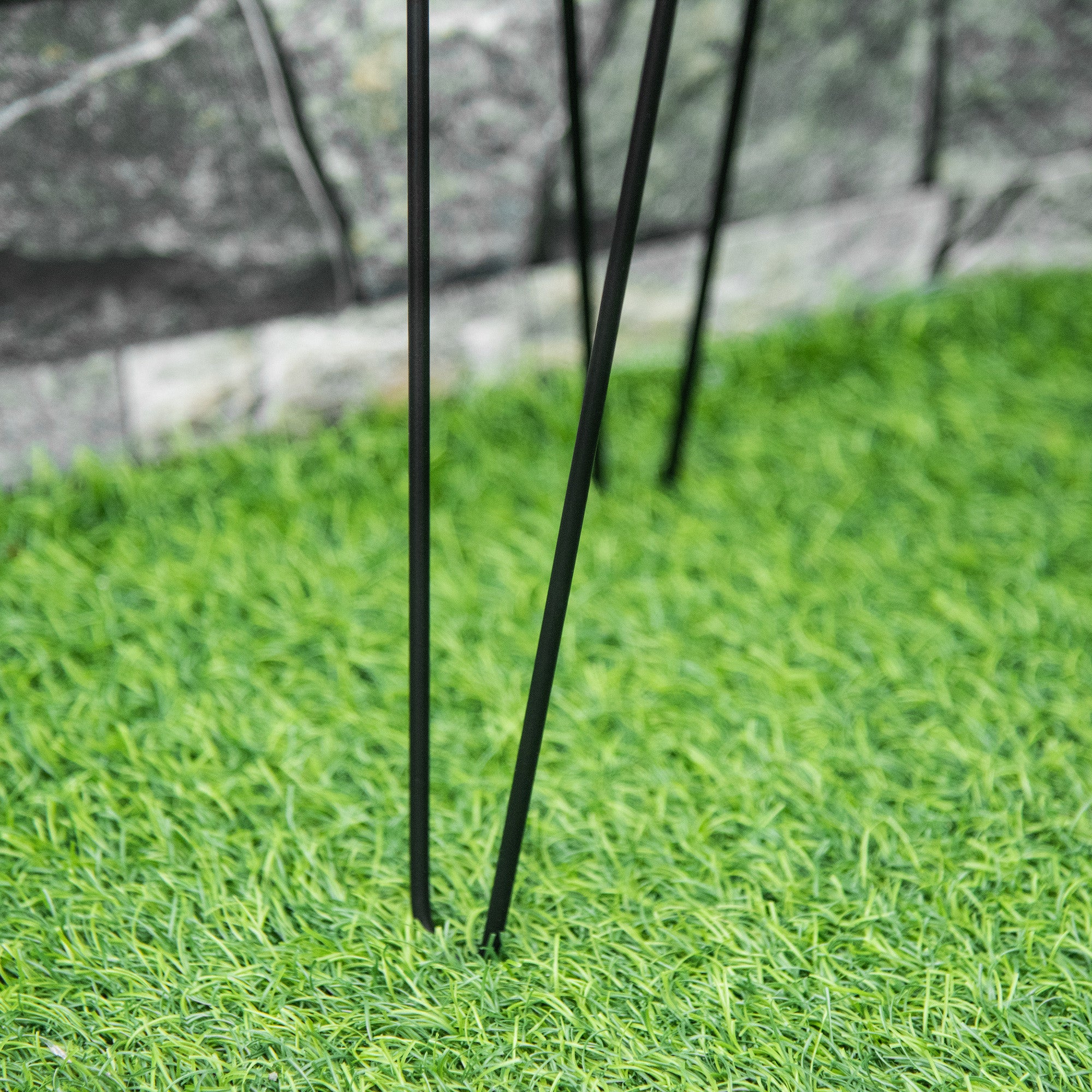 Kukkaruukkutelineet 3kpl Teräs Musta