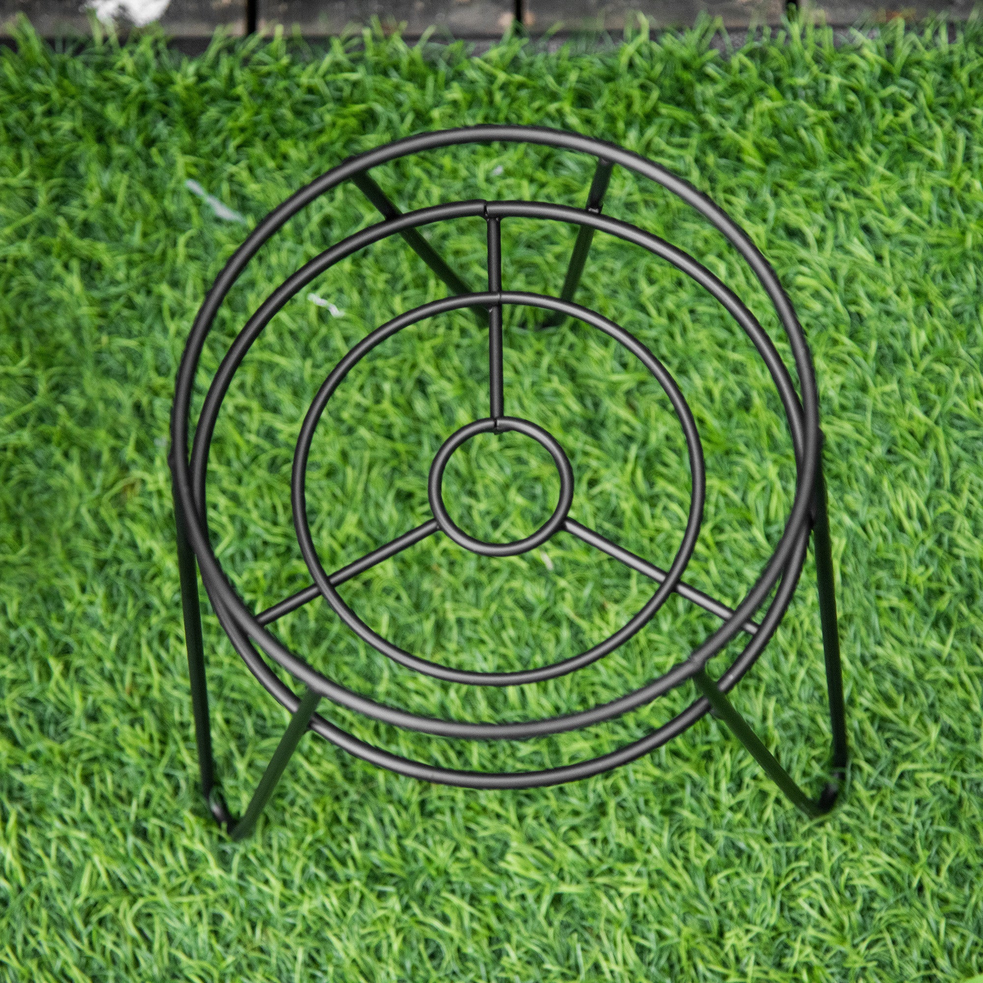 Kukkaruukkutelineet 3kpl Teräs Musta