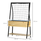 Korotettu Istutuslaatikko Säleiköllä 80 cm x 30 cm x 125 cm Musta / Natural