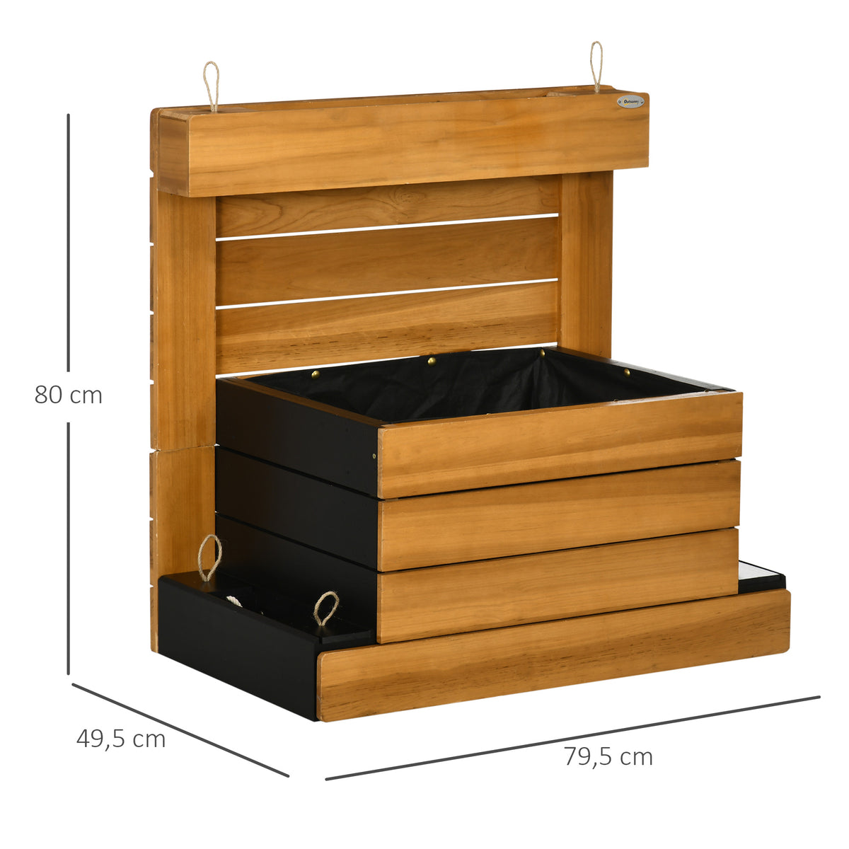 Monipuolinen Istutuslaatikko Itsekastelujärjestelmällä 79.5 x 49.5 x 80 cm Ruskea