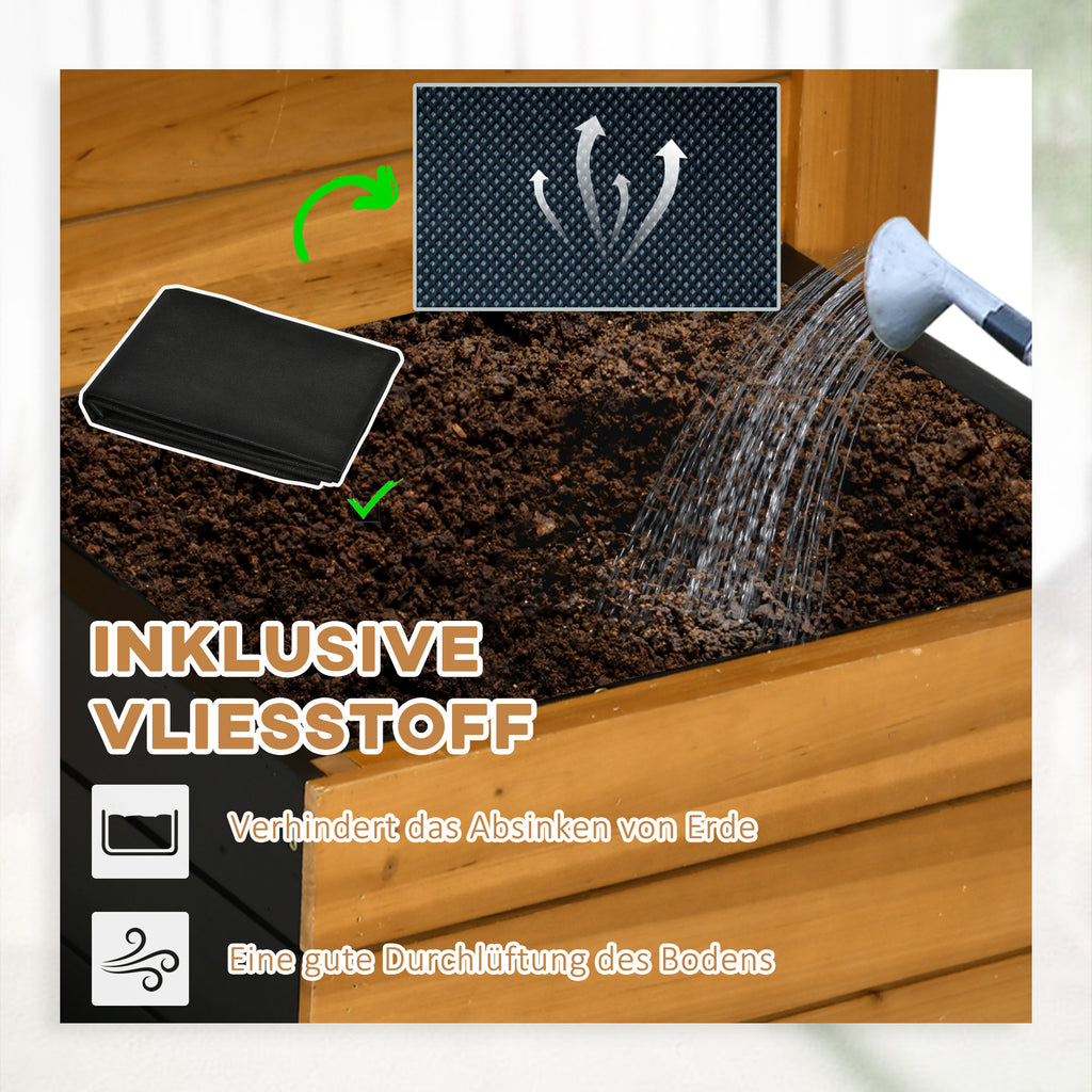 Monipuolinen Istutuslaatikko Itsekastelujärjestelmällä 79.5 x 49.5 x 80 cm Ruskea