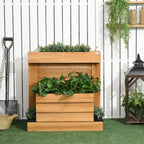 Monipuolinen Istutuslaatikko Itsekastelujärjestelmällä 79.5 x 49.5 x 80 cm Ruskea