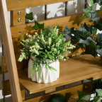 Istutuslaatikko Säleiköllä Ja Hyllyillä Massiivipuusta 63 x 39 x 160 cm Natural