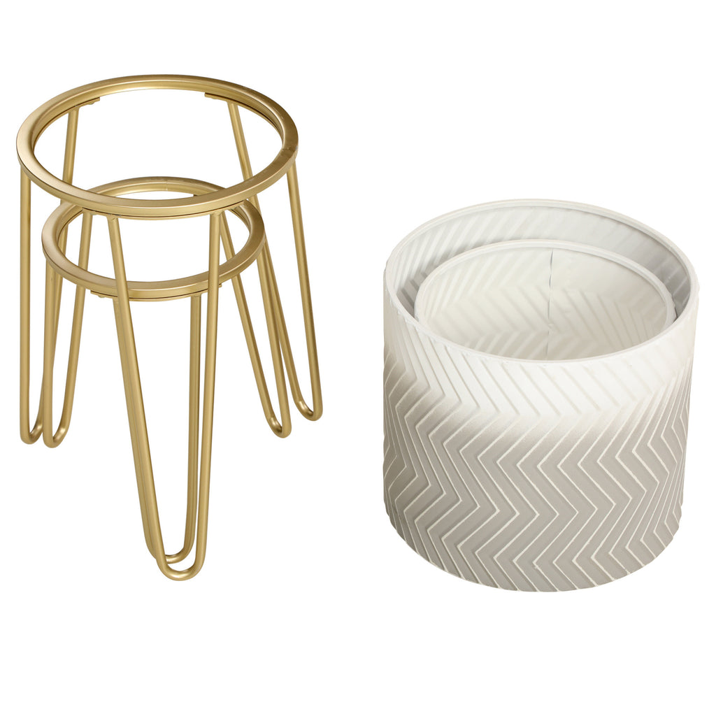 Istutuslaatikot / Kukkatelineet, 2-osainen Setti 30 x 30 x 67 cm Teräs