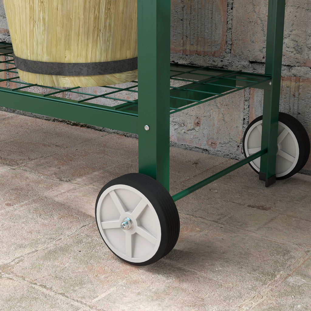 Korotettu Istutuslaatikko Renkailla 109 x 44 x 80 cm Vihreä