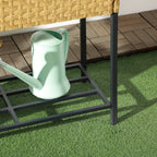 Korotettu Istutuslaatikko, Polyrottinki / Teräs, 70 x 30 x 70 cm, Natural