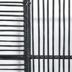 Istutuslaatikko Säleiköllä, Polyrottinki / Teräs, 103 x 103 x 29 cm, Musta