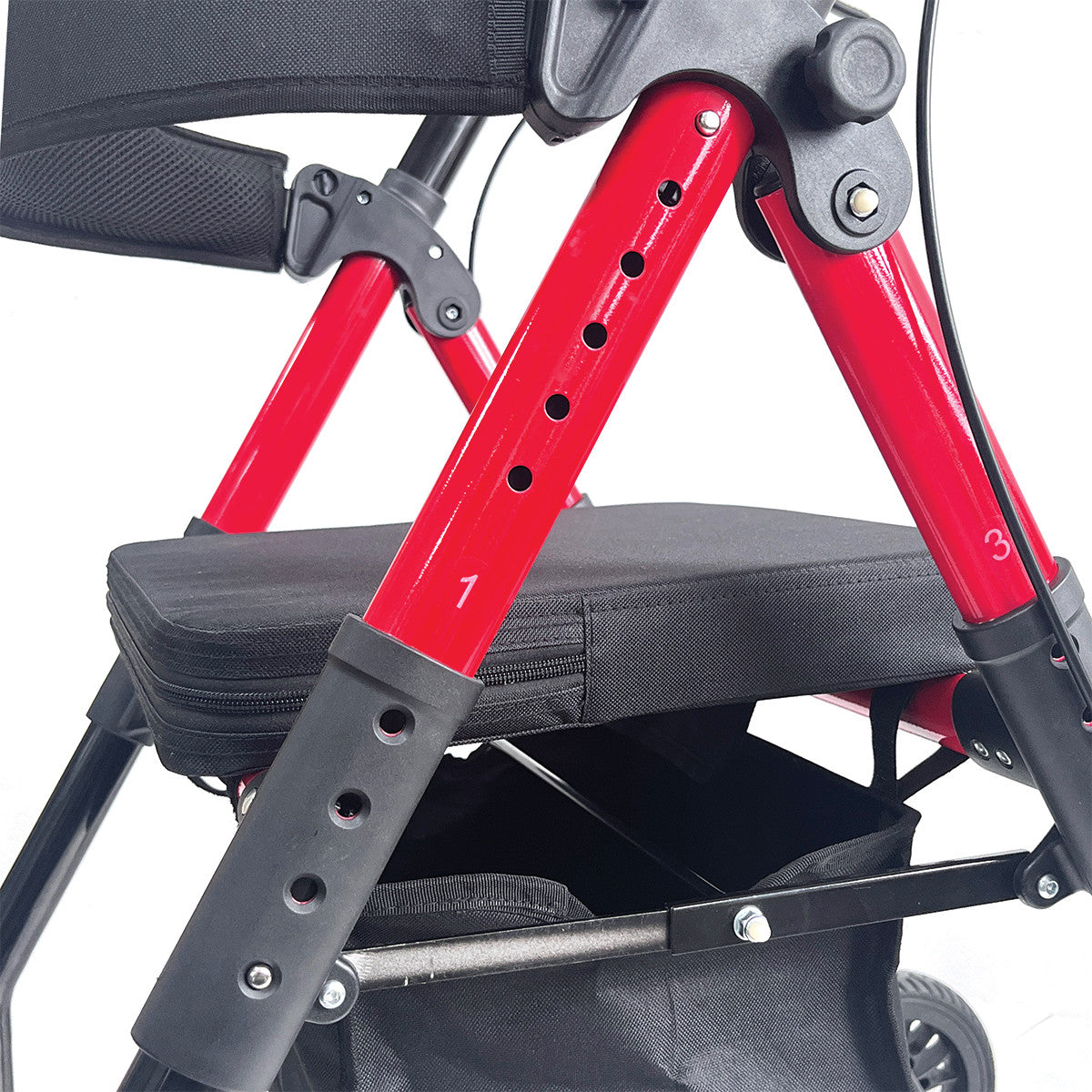 VARMA Rollator Comfort+, Förvaringsväska, Röd