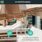 POHJOLA GARDEN PREMIUM Riippuva Aurinkovarjo 3m, beige, suljettava, säädettävä