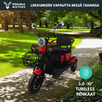 POHJOLA MOTORS Senioriskootteri 1000W etukorilla, 25km/h, 48V20AH, Punainen