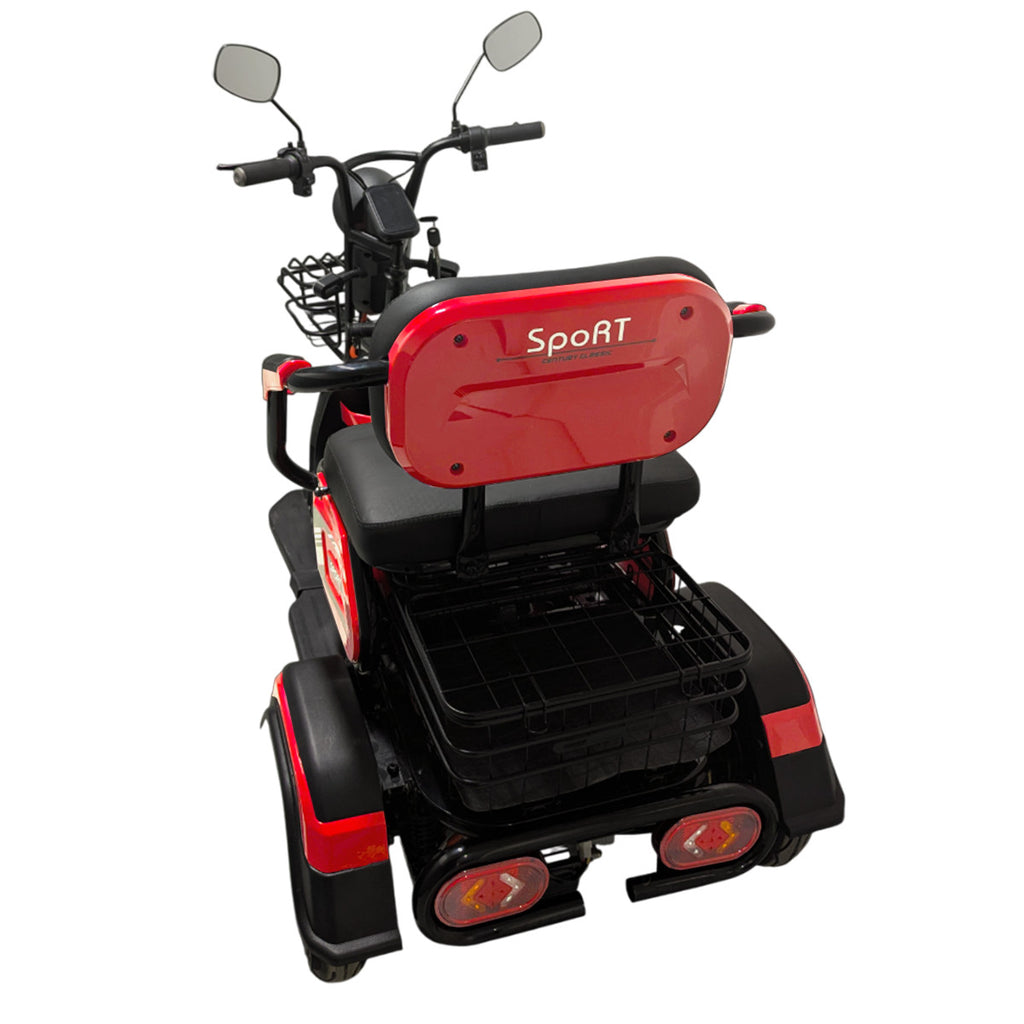 POHJOLA MOTORS Senioriskootteri 1000W etukorilla, 25km/h, 48V20AH, Punainen