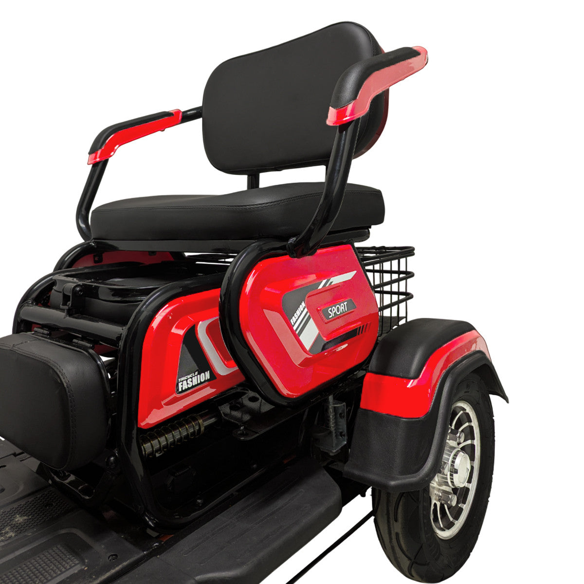 POHJOLA MOTORS Senioriskootteri 1000W etukorilla, 25km/h, 48V20AH, Punainen