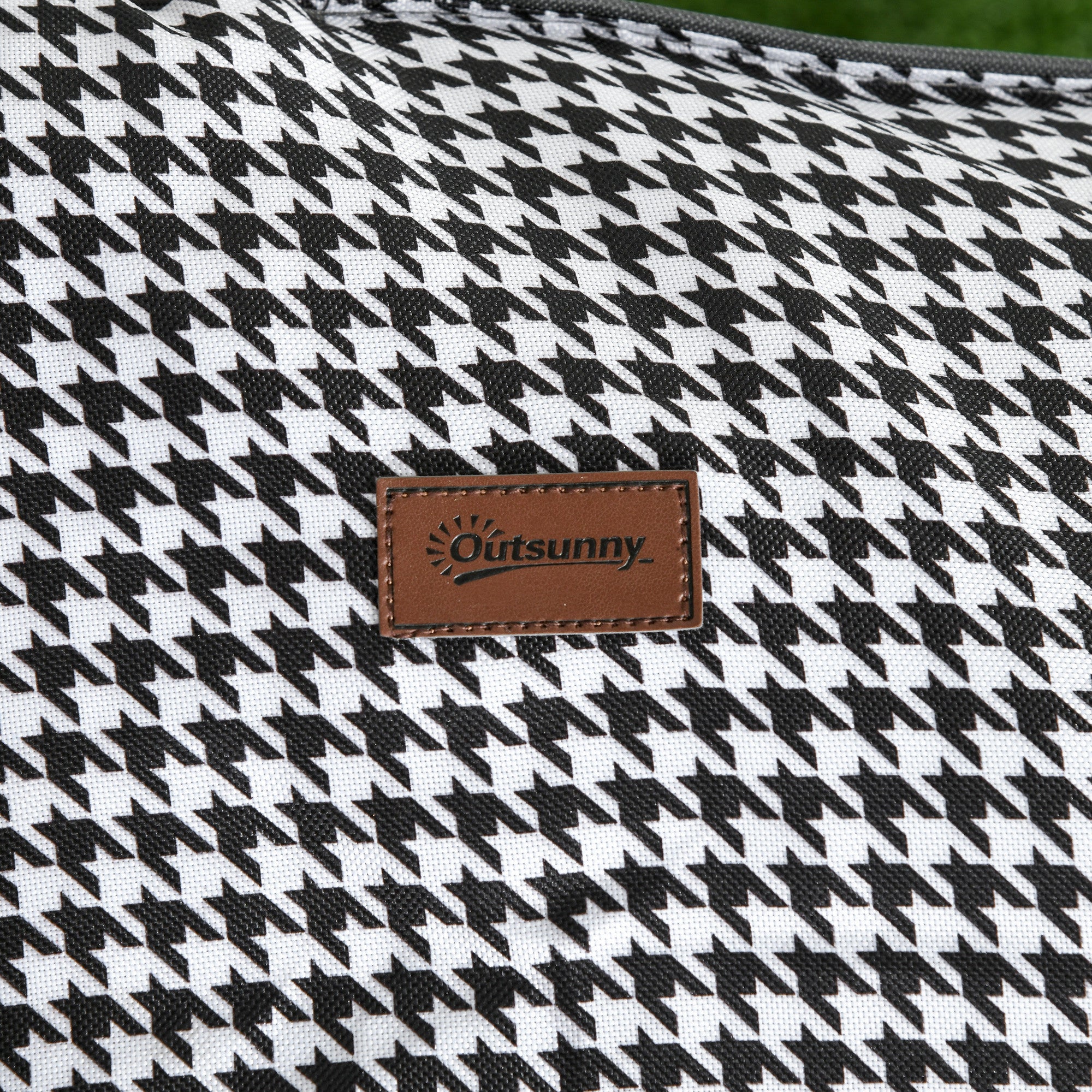 Taitettava Aurinkotuoli, 68 x 186 x 48 cm, Musta / Valkoinen