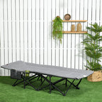 Taitettava Aurinkotuoli, 68 x 186 x 48 cm, Musta / Valkoinen