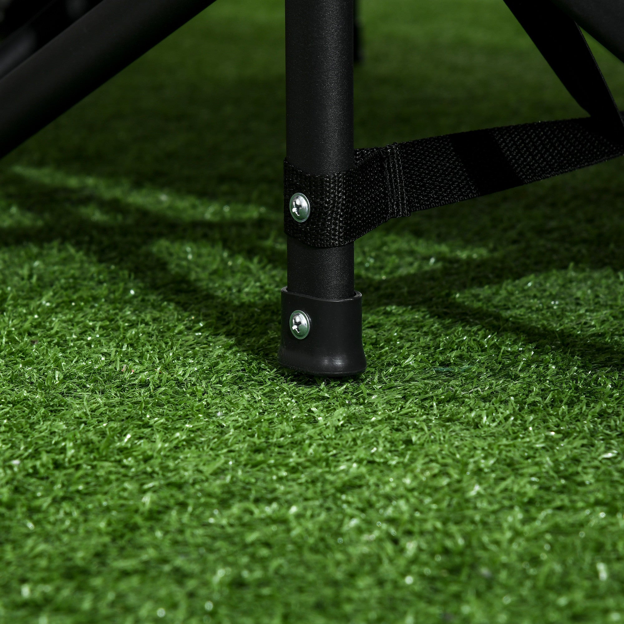 Taitettava Aurinkotuoli, 68 x 186 x 48 cm, Musta / Valkoinen