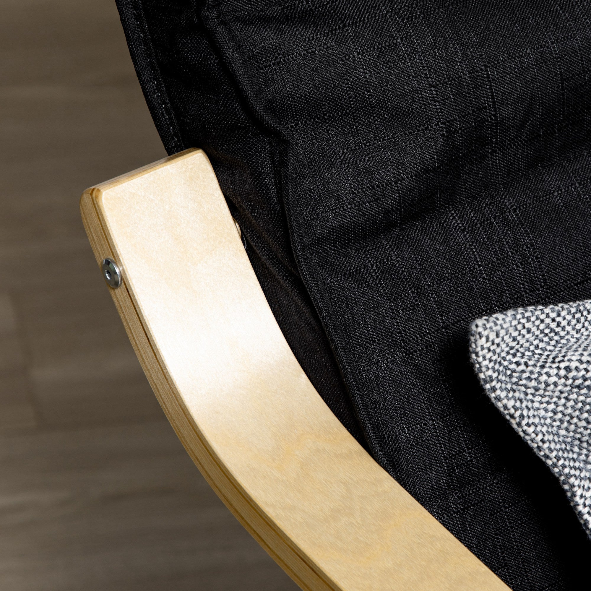 Lepotuoli Säädettävällä Jalkatuella, 66.5 x 94 x 100 cm, Musta