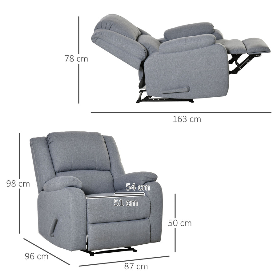 Mekanisk stol 87 x 96 x 98 cm Ljusgrå