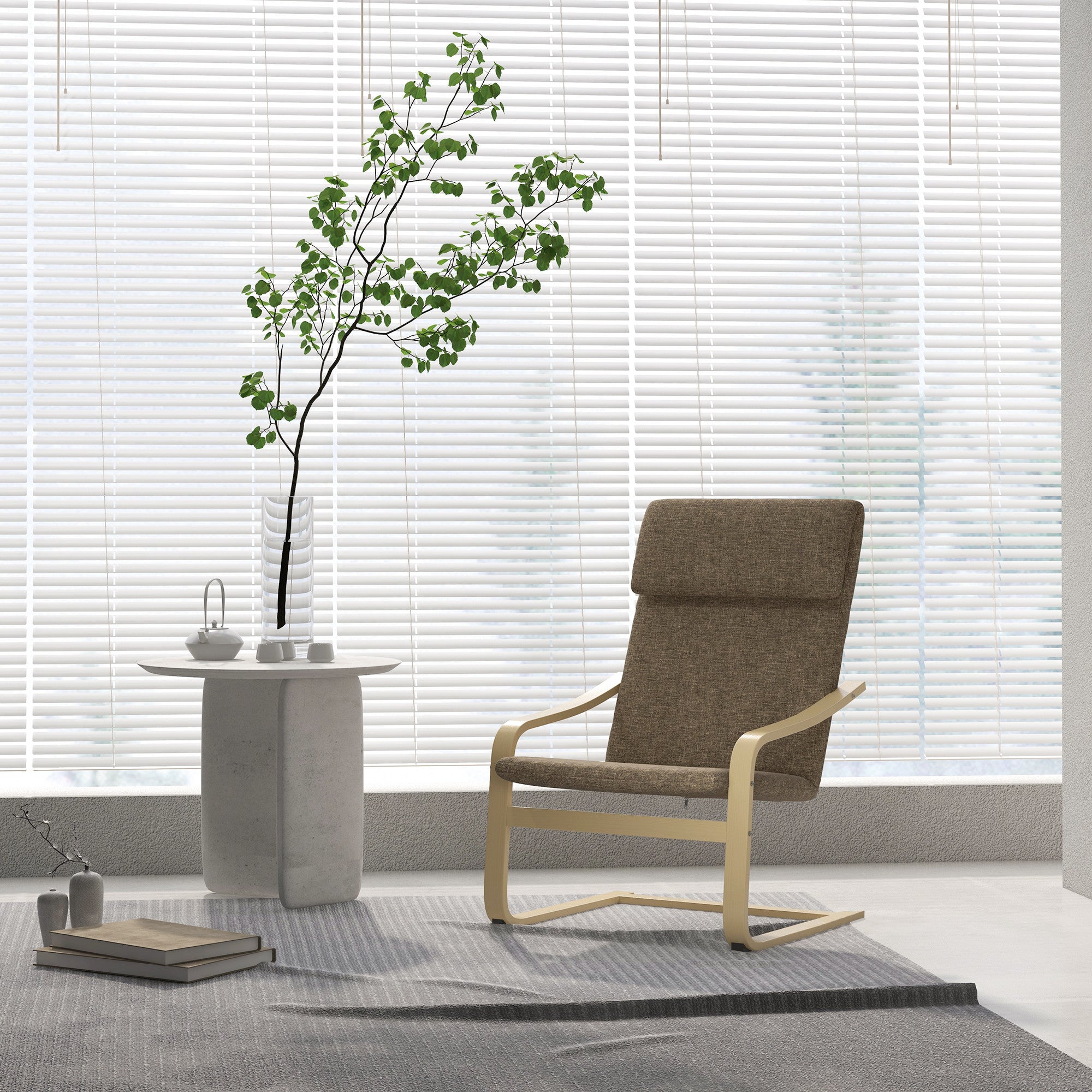 Nojatuoli 65 x 69 x 98cm Ruskea