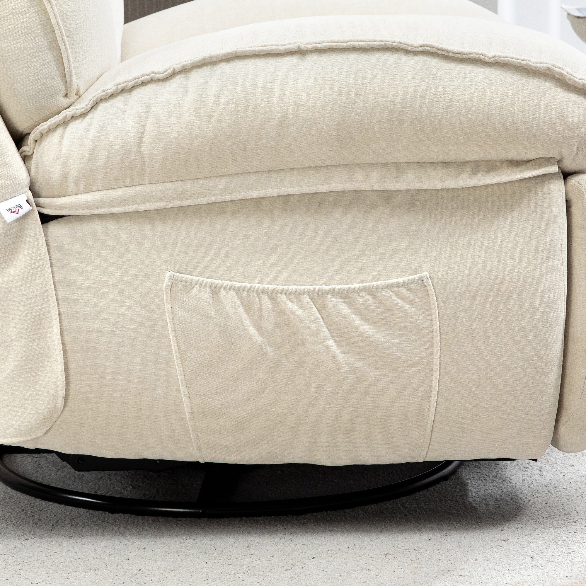 Mekanismituoli Kääntöjalustalla Ja Keinutoiminnolla 104 x 100 x 102cm Kermanvalkoinen