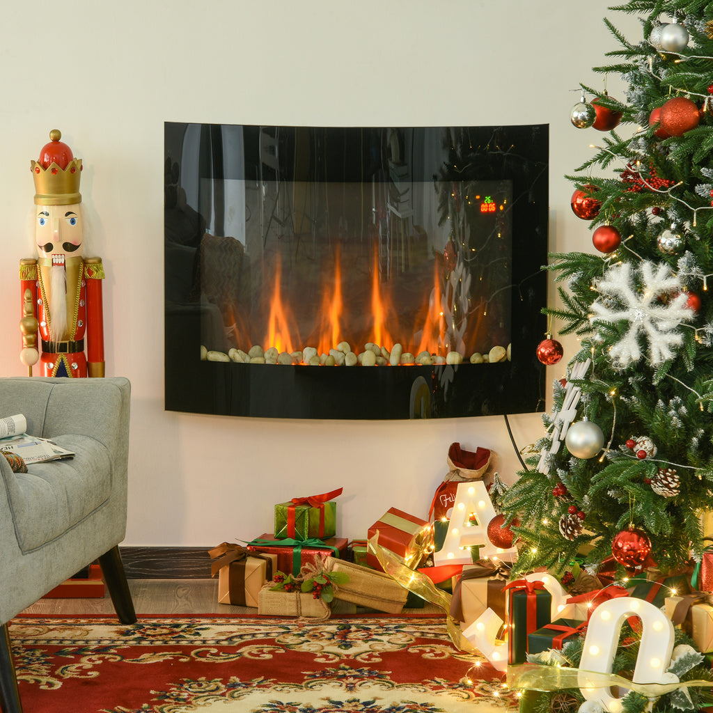 Sähkötakka 900/1800W LED 65 x 11,4 x 52 cm Musta