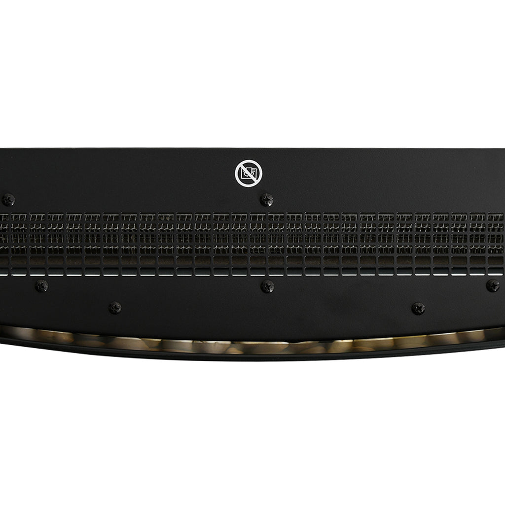 Sähkötakka 900/1800W LED 65 x 11,4 x 52 cm Musta