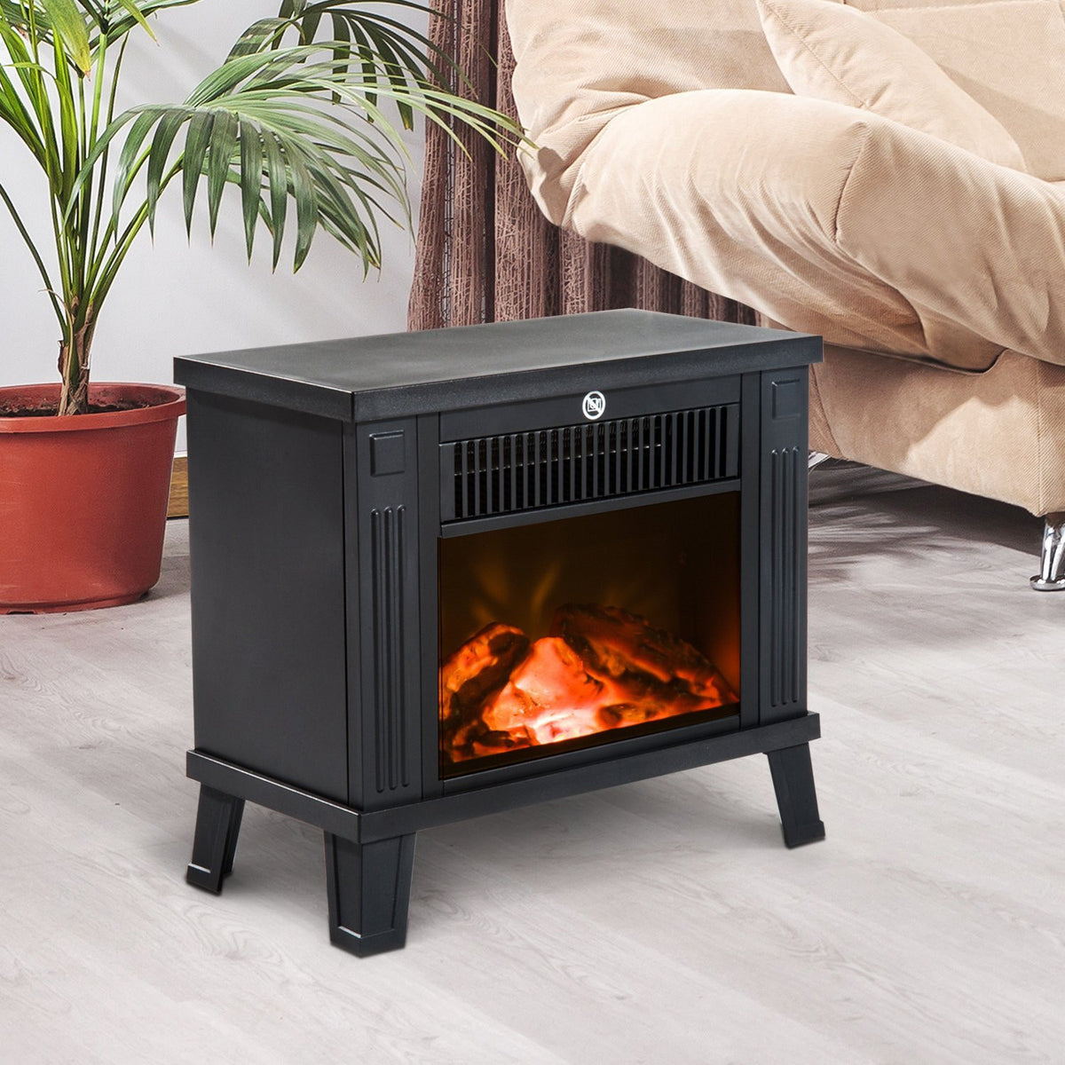 Pieni Sähkötakka 600/1200W 34 x 17 x 31 cm Musta