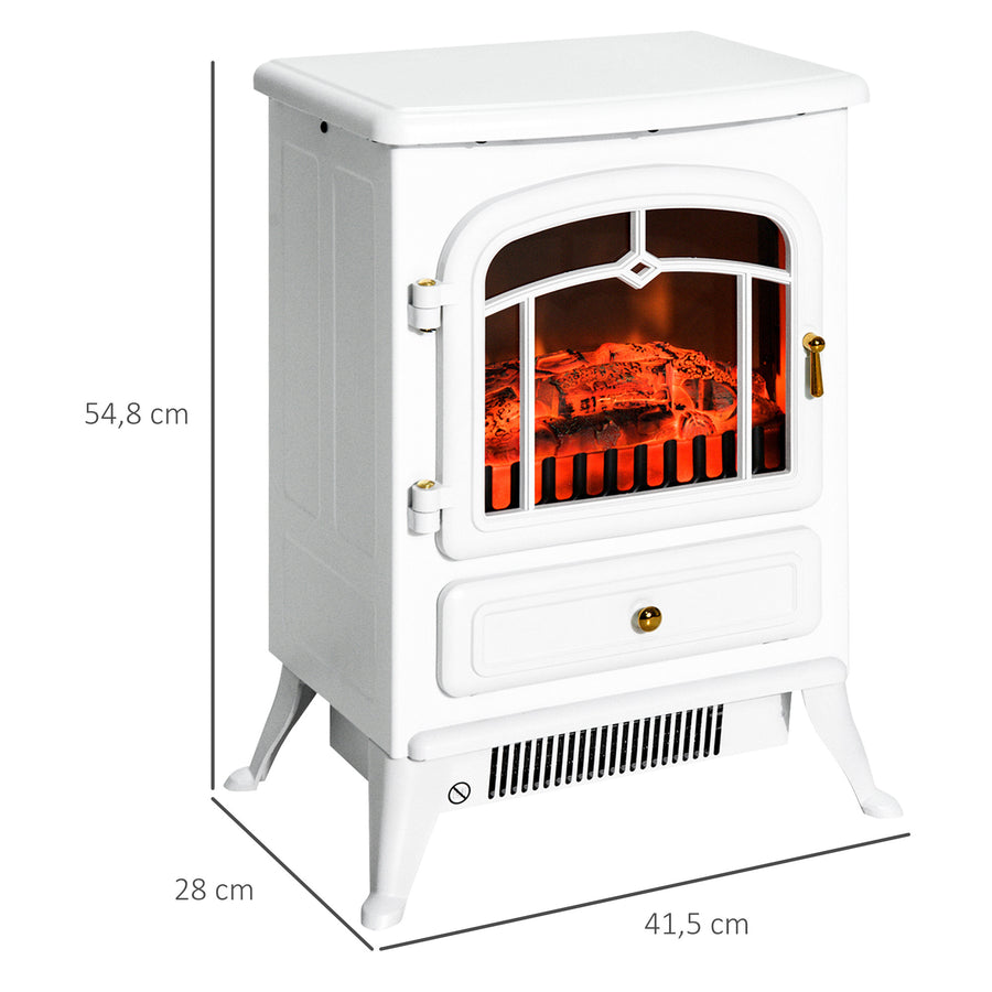 Elvärmare 950/1850 W 45 x 28 x 54 cm Vit