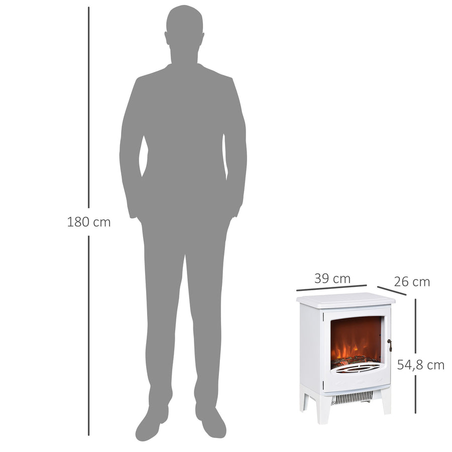 LED Sähkötakka 900/1800W 39 x 26 x 54.8 cm Valkoinen