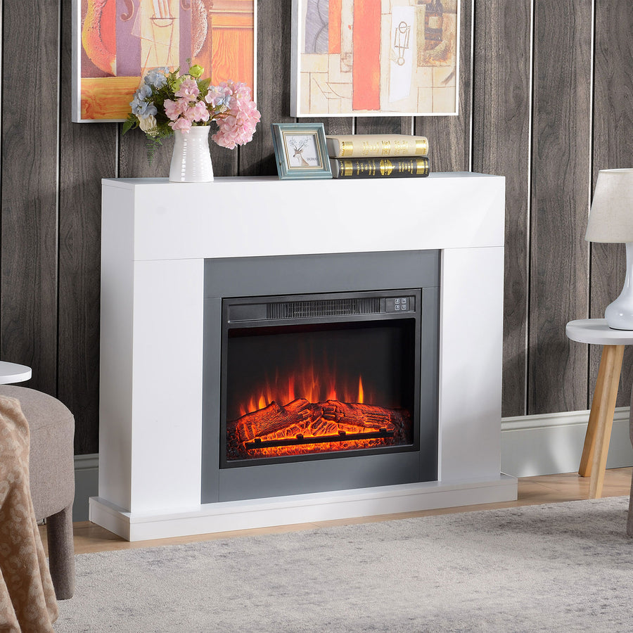 LED Sähkötakka Kaukosäätimellä, 1800/2000W, 113 x 26.6 x 87.5 cm, Valkoinen