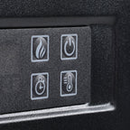 LED-elektrisk spis med fjärrkontroll, 1800/2000 W, 113 x 26,6 x 87,5 cm, vit