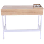 Tietokonepöytä Säilytyslokeroilla, 100 x 55 x 81.5 cm, Natural