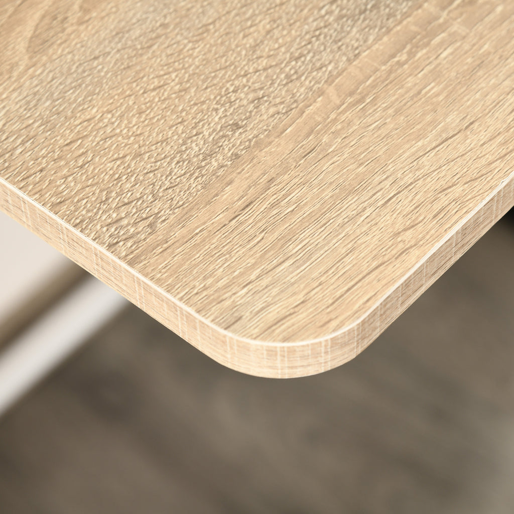 Tietokonepöytä / Työpöytä, 84 x 45 x 85 cm, Valkoinen/Tammi