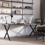 X-Muotoiset Teräksiset Pöydänjalat, 72 cm, Musta