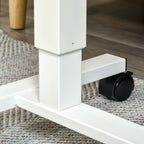 Korkeussäädettävä Työpöytä, Liikuteltava, 65 x 48 x 110cm, Valkoinen/Natural