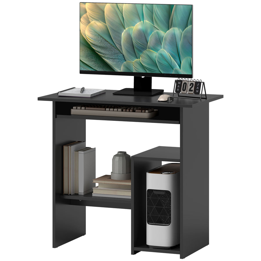 Datorbord/arbetsbord, 80 x 45 x 75 cm, svart