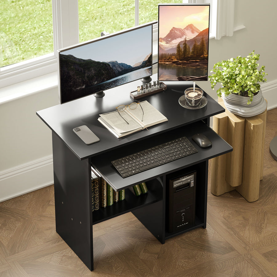 Datorbord/arbetsbord, 80 x 45 x 75 cm, svart