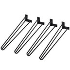 Teräksiset Pöydänjalat 4kpl, 12 x 12 x 71cm, Musta